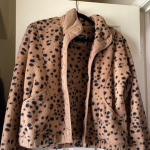 Abercrombie Cheetah Print Fleece Jacket